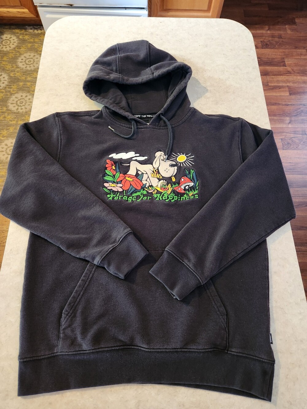 Vans Black Graphic Hoodie - 'Forage for Happiness'